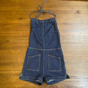 Y2K Style Denim Playsuit